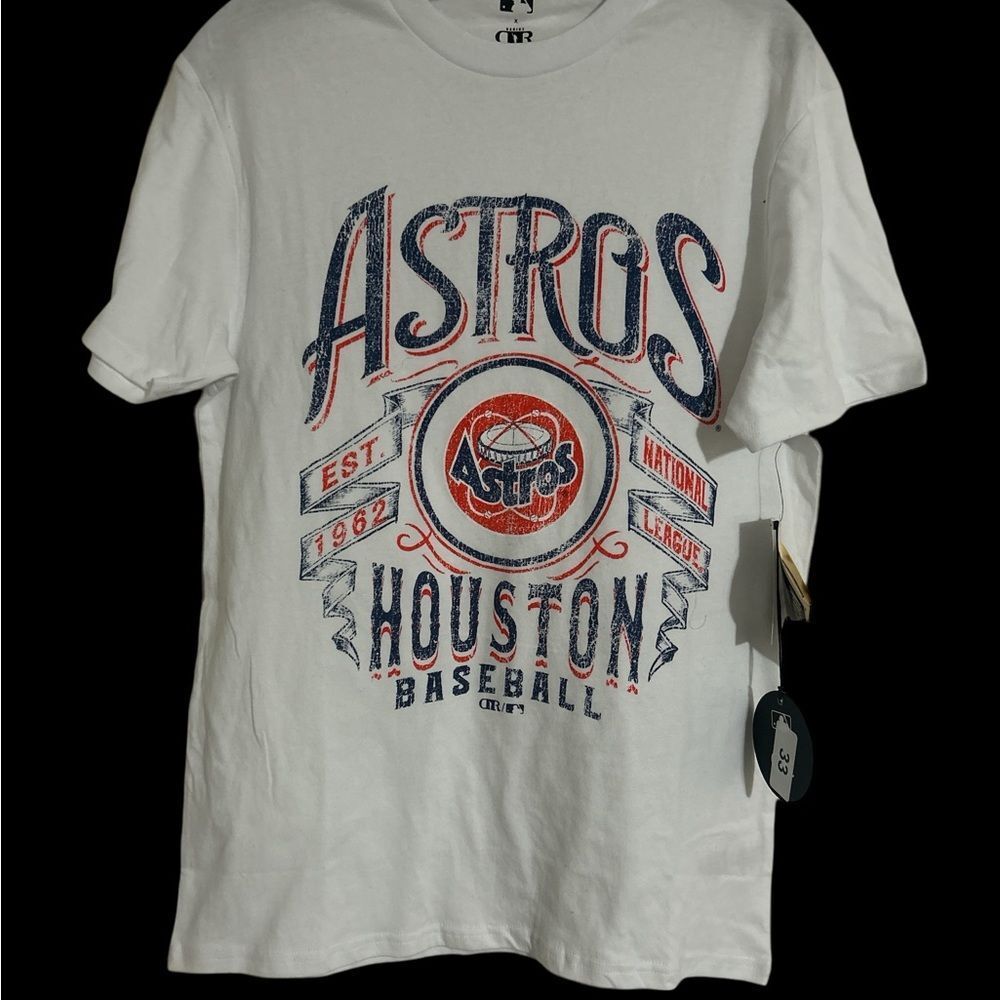 Fanatics White Houston Astros Short Sleeve Tee